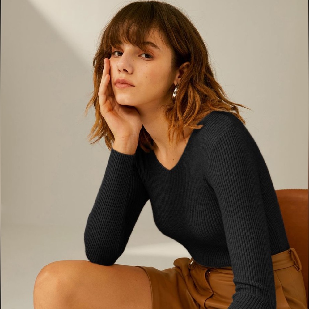 ribbed sweater